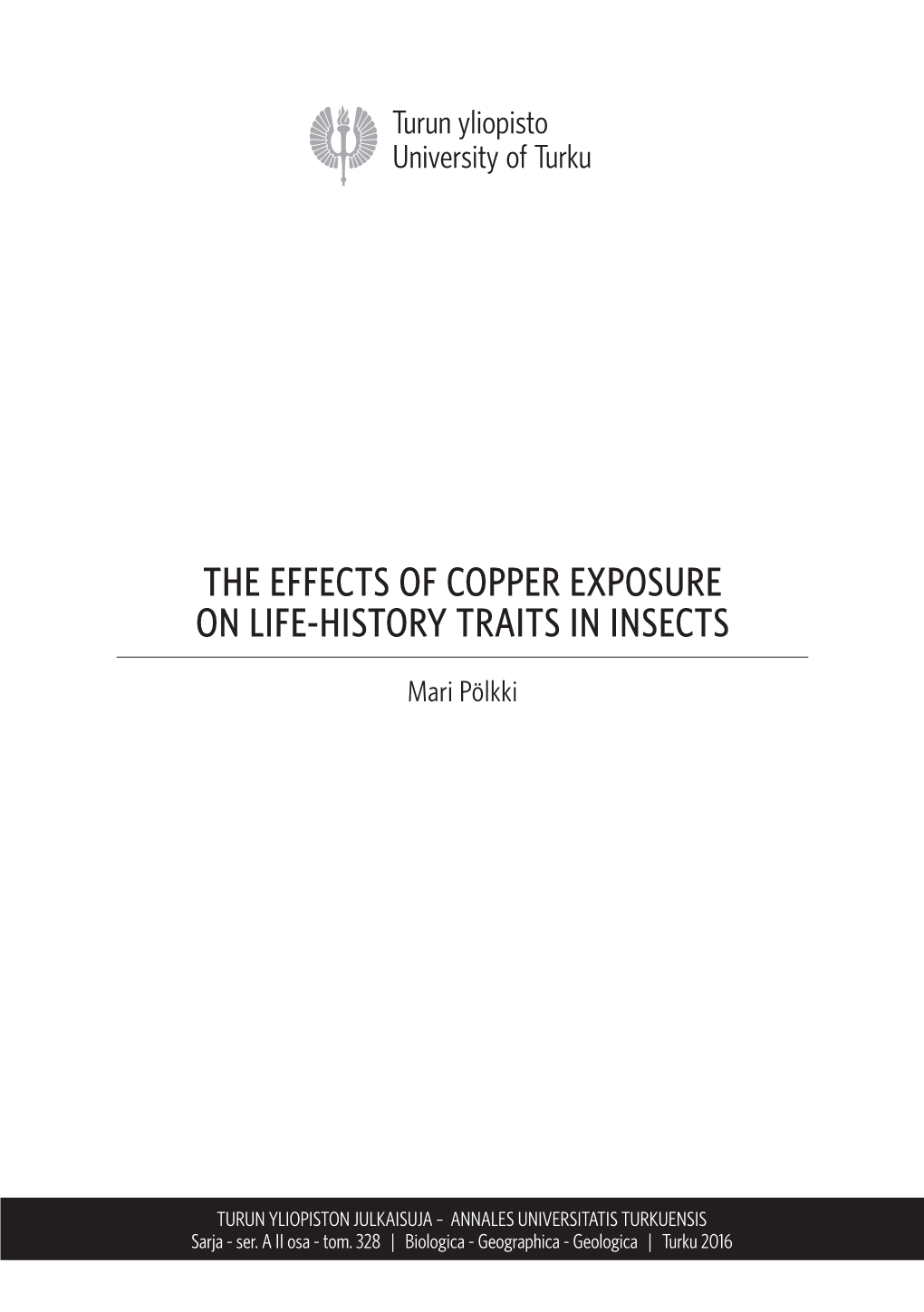 Mari Pölkki – the EFFECTS of COPPER EXPOSURE on LIFE