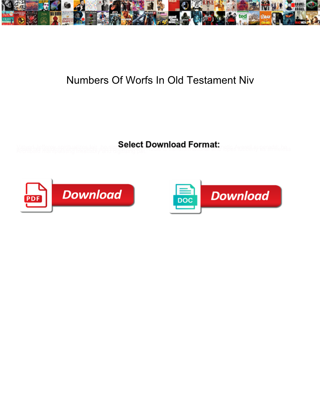 Numbers of Worfs in Old Testament Niv
