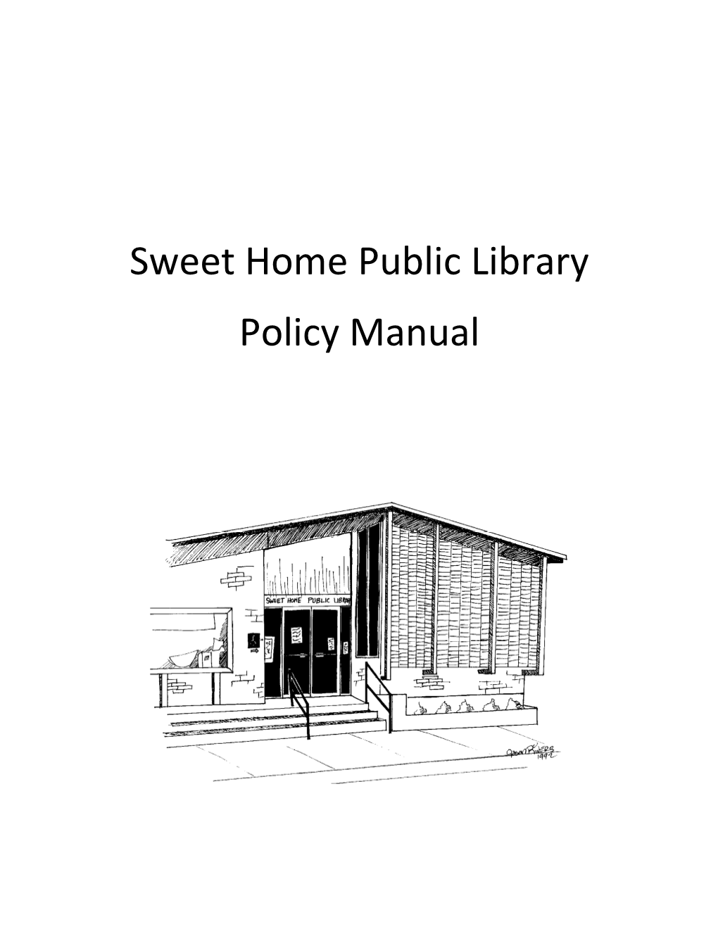 Sweet Home Public Library Policy Manual