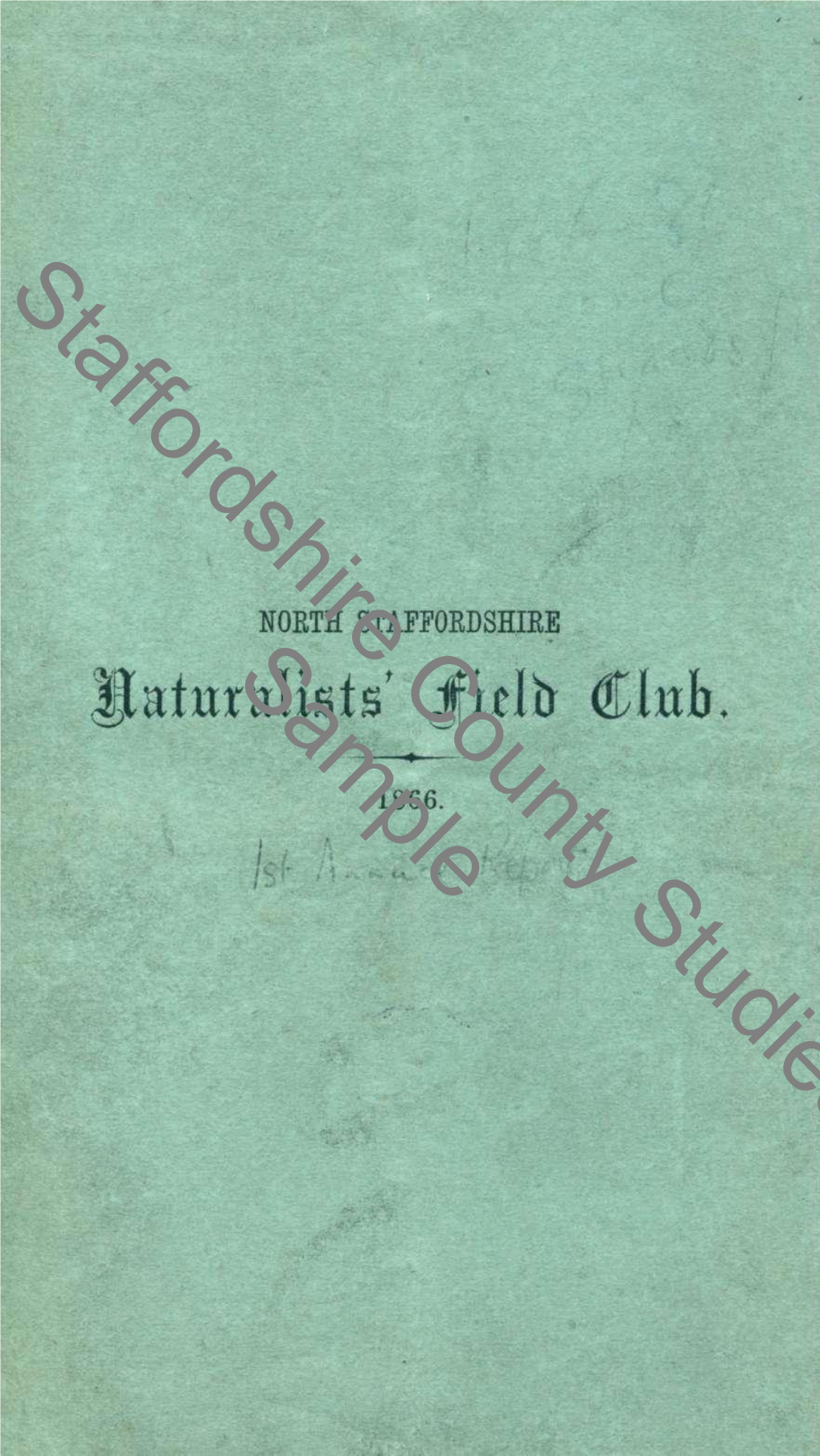 North Staffordshire Naturalists' Field Club, 1866