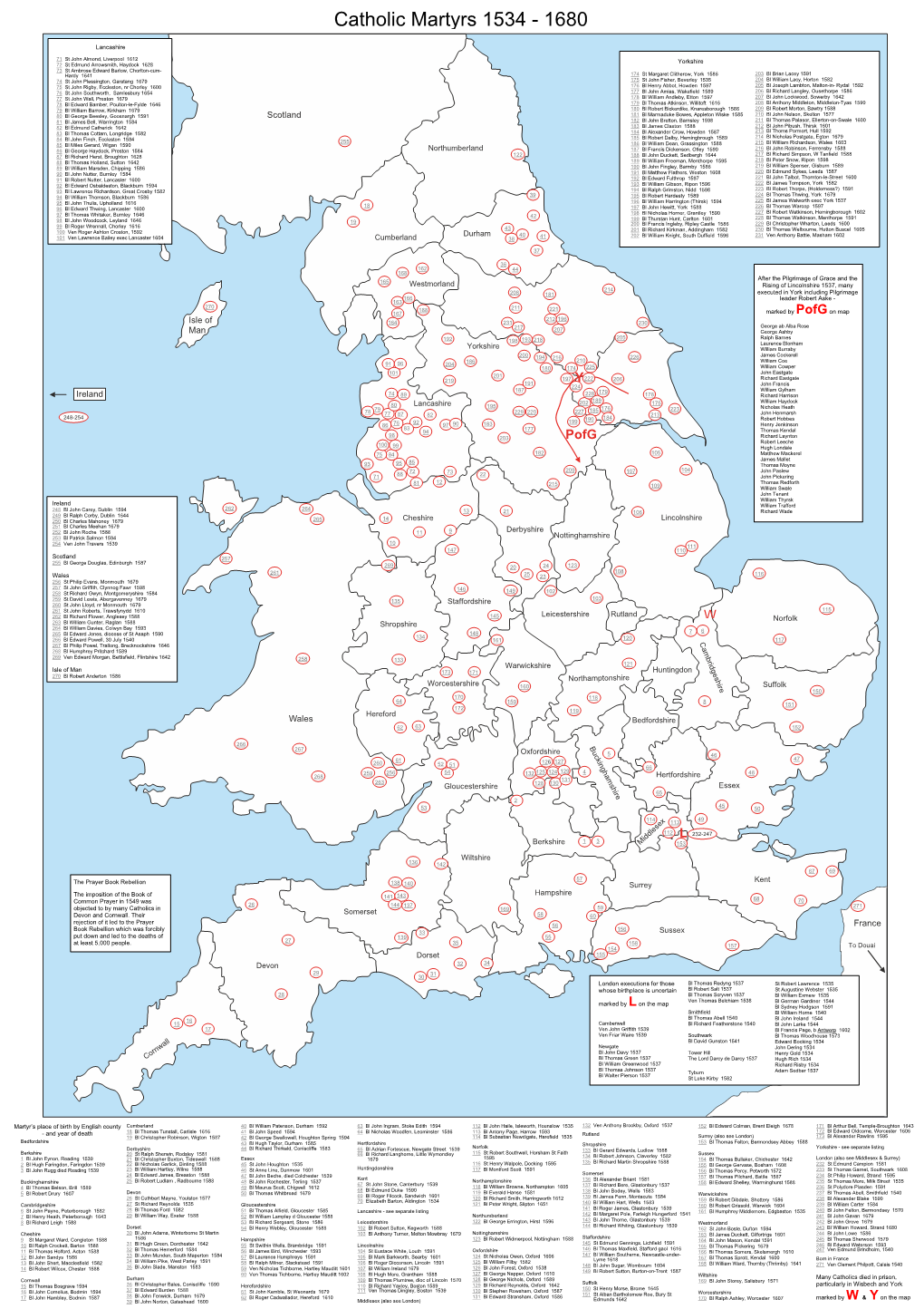 Catholic Martyrs' Map with Hyperlinks, 11.11.19