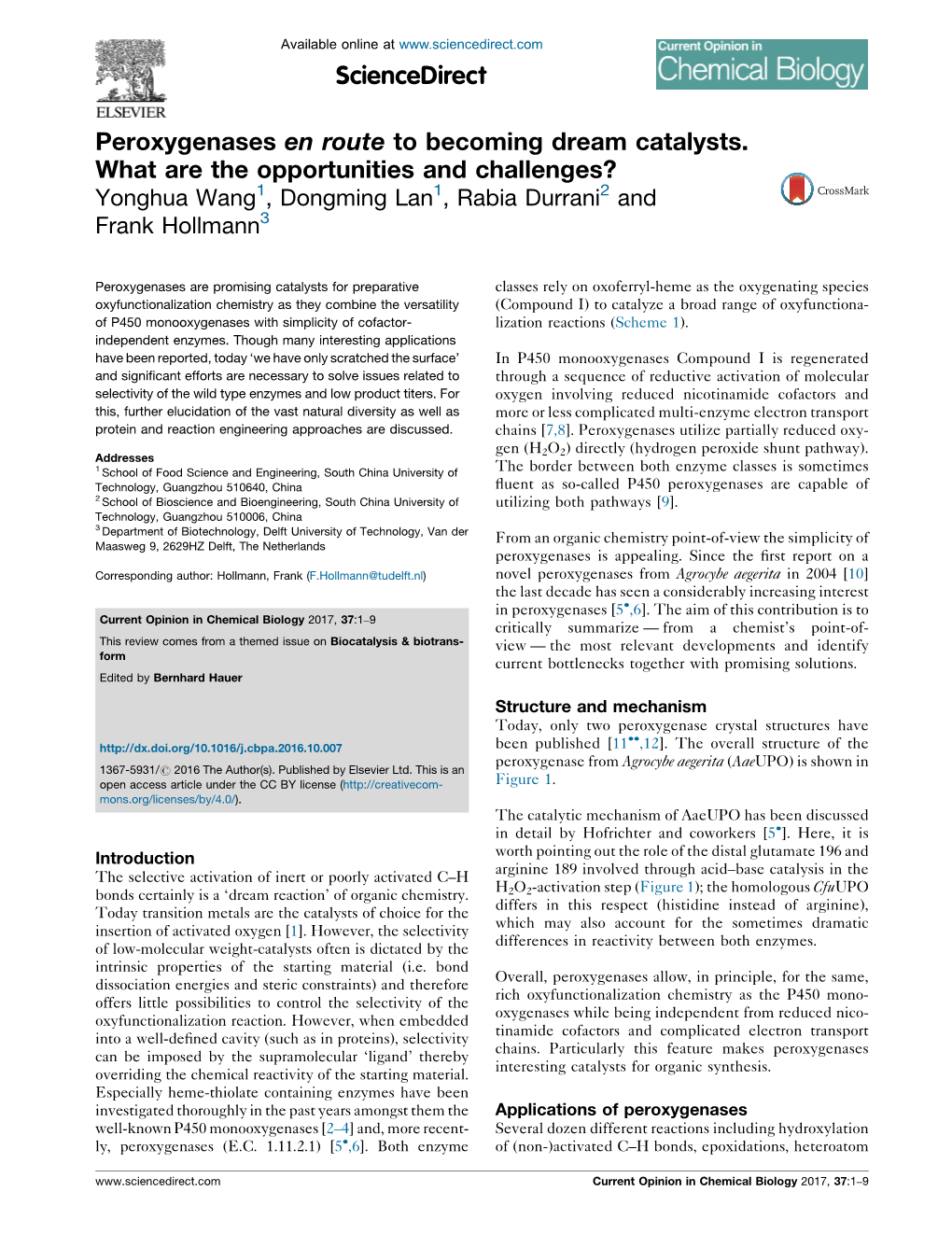 Peroxygenases En Route to Becoming Dream Catalysts