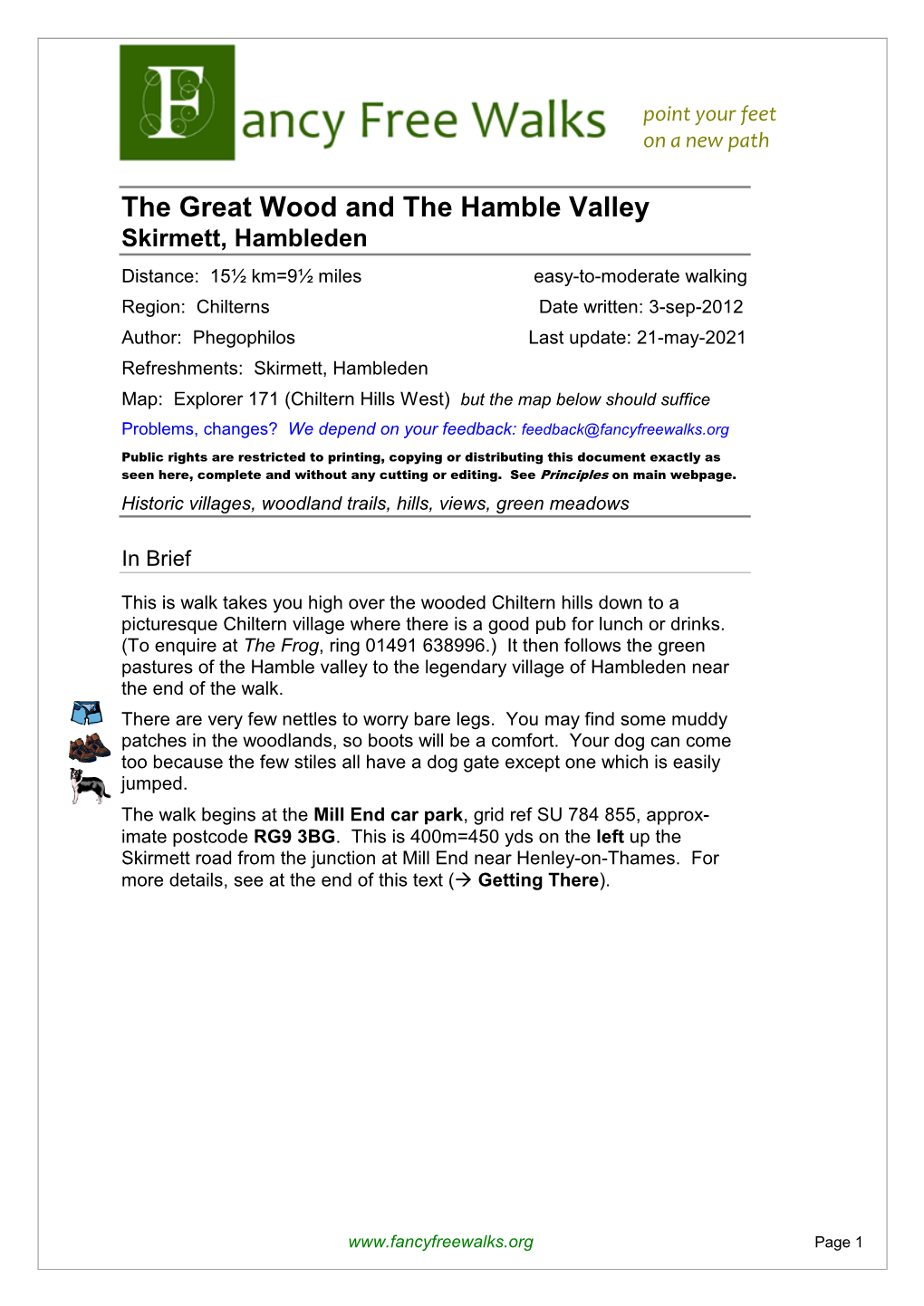 Skirmett, Hambleden: the Great Wood and the Hamble Valley