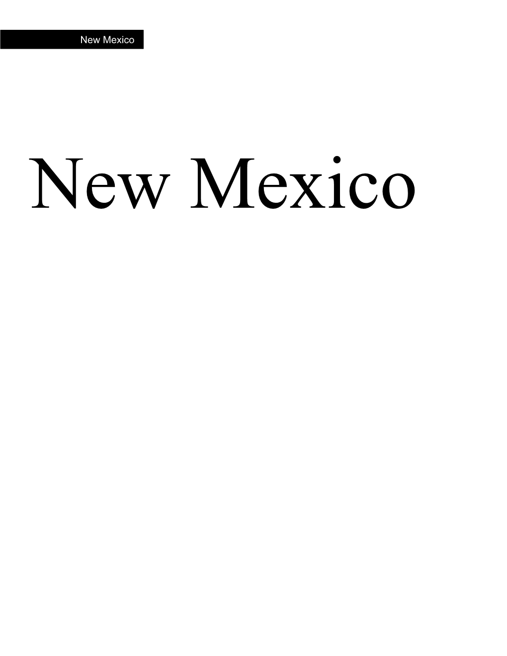 New Mexico 1 New Mexico