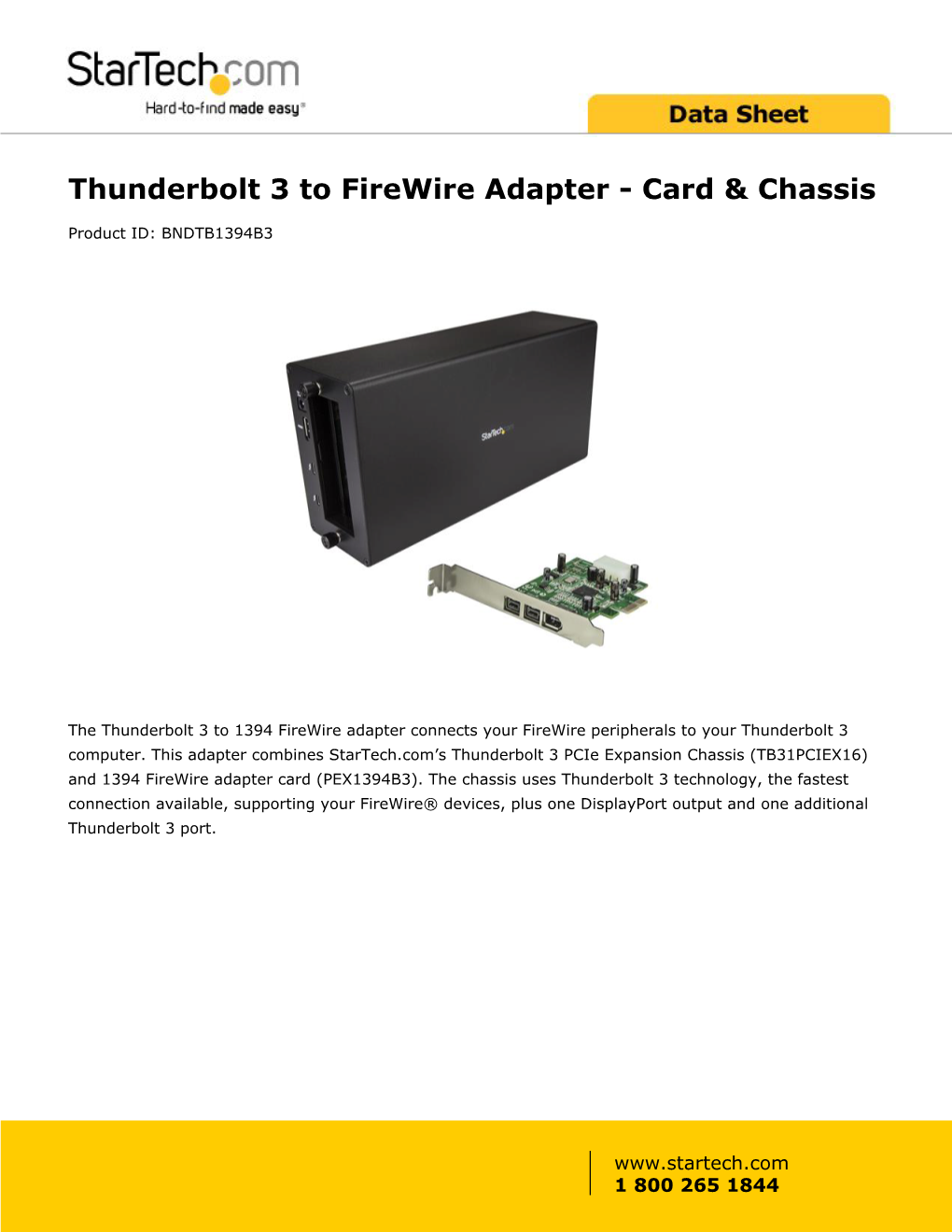 Thunderbolt 3 to Firewire Adapter - Card & Chassis