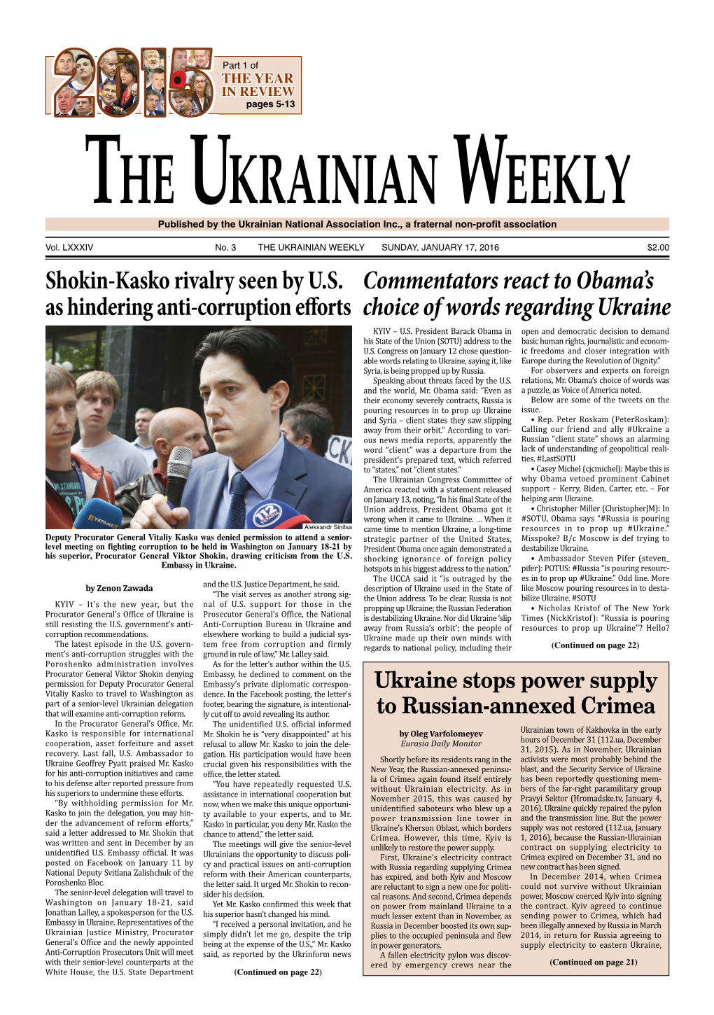 The Ukrainian Weekly, 2016