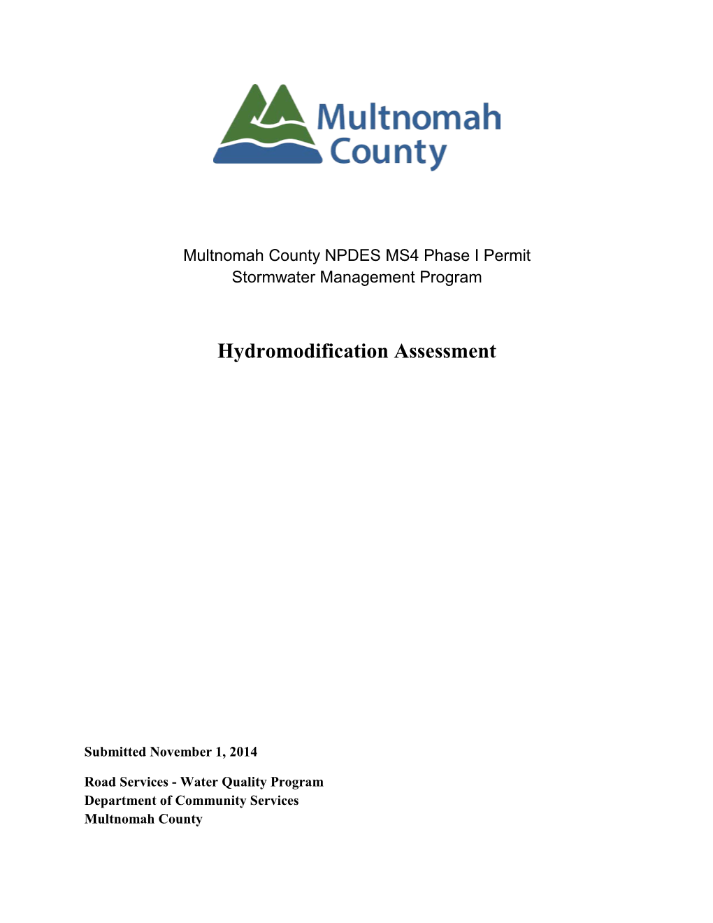 Hydromodification Assessment