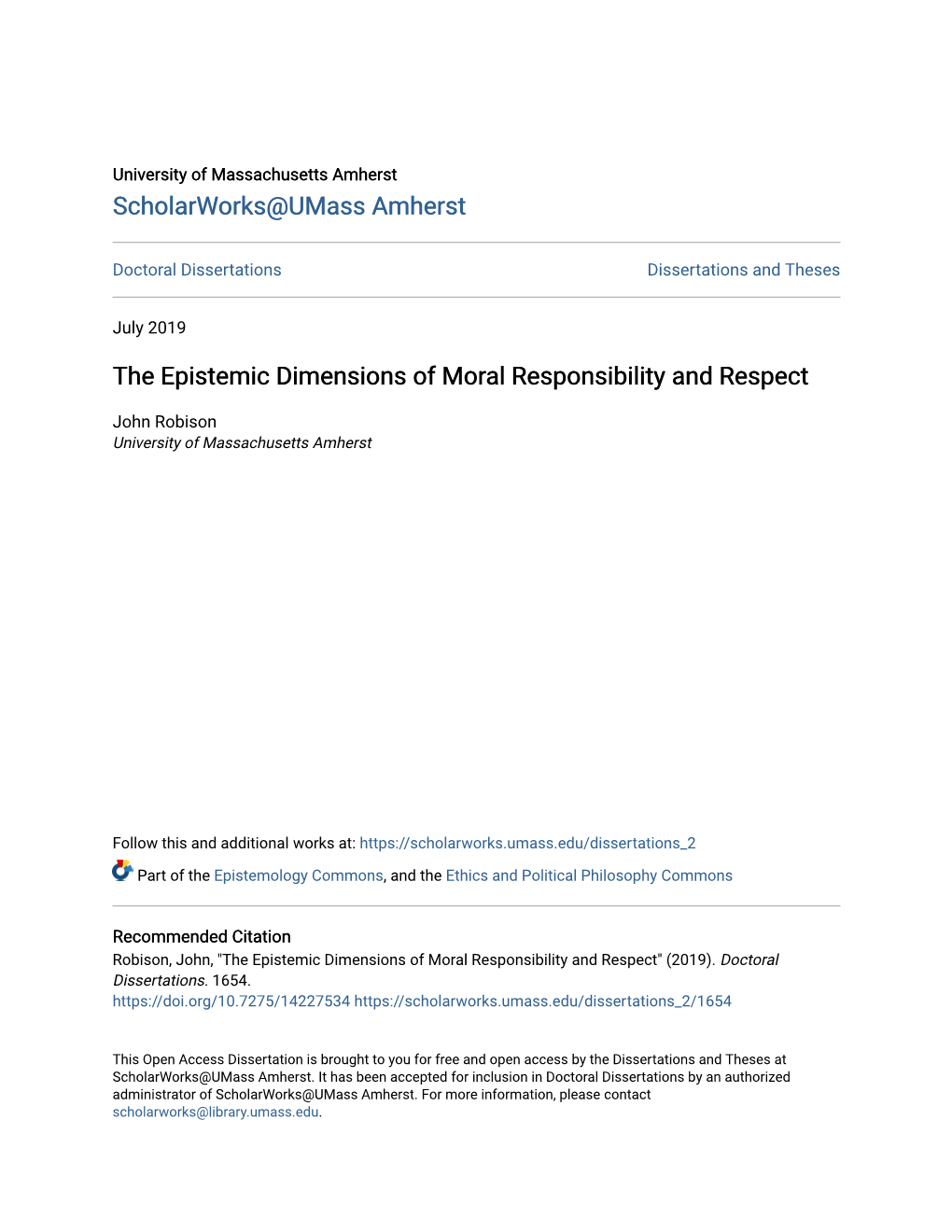 The Epistemic Dimensions of Moral Responsibility and Respect