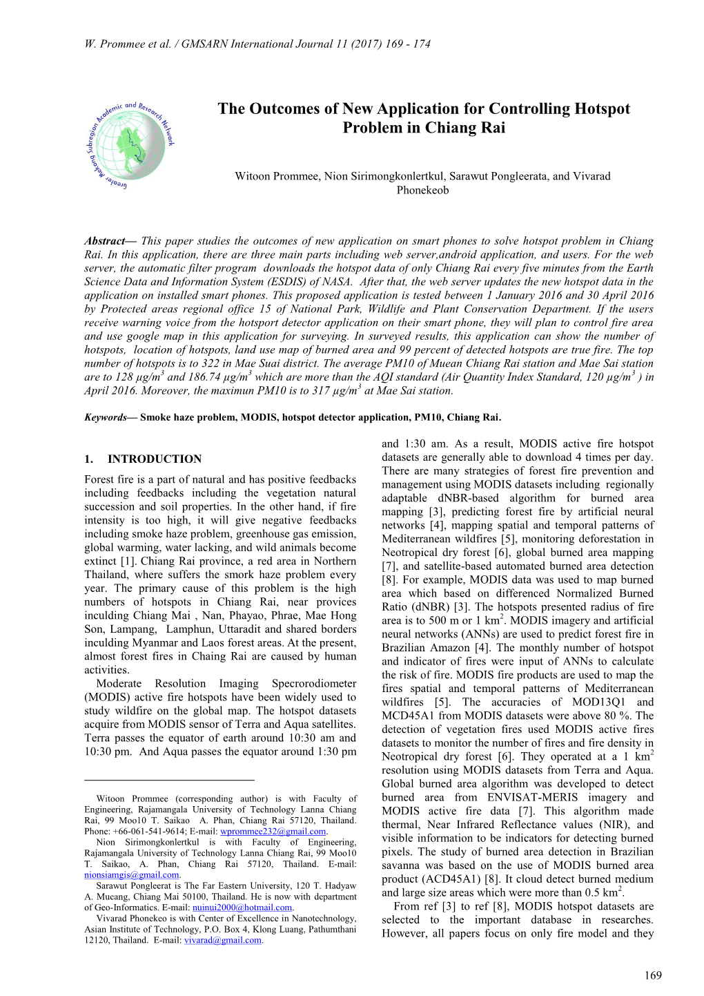 The Outcomes of New Application for Controlling Hotspot Problem in Chiang Rai