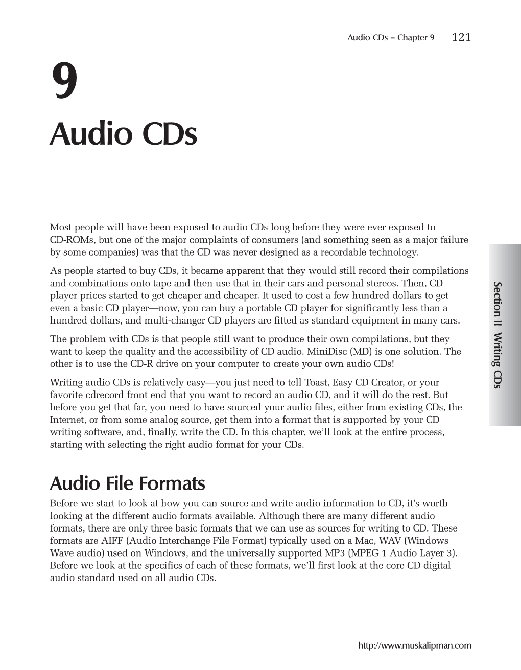 Audio Cds — Chapter 9 121 9 Audio Cds