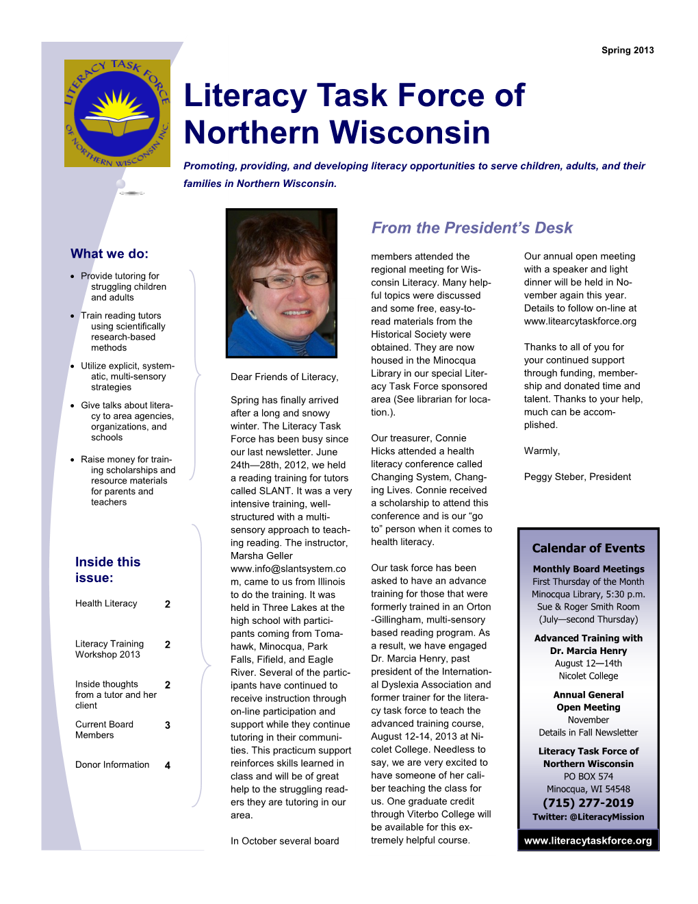 2013 Summer Newsletter