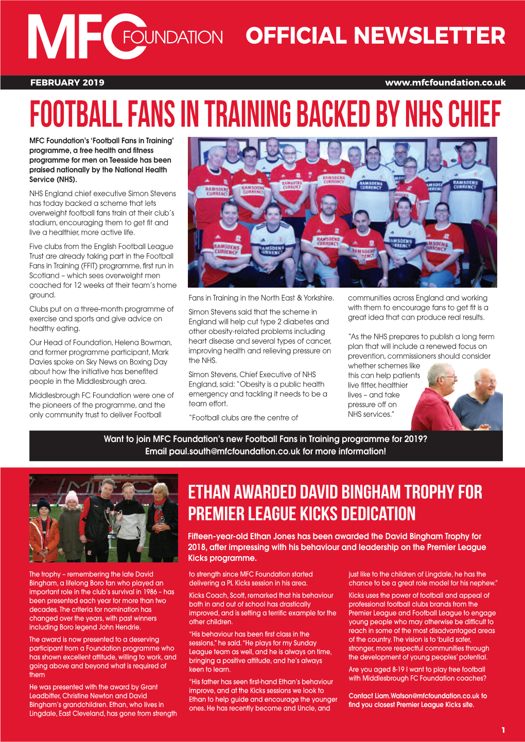 Football Fans in Training Backed by Nhs Chief