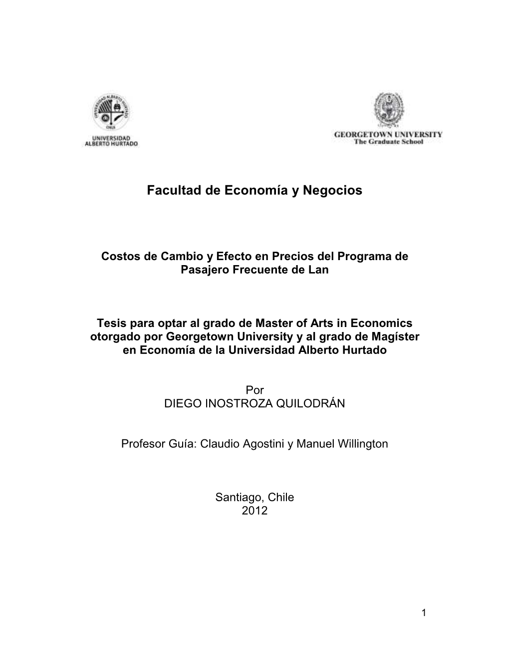 “Costo De Cambio Y Efecto En Precios Del Programa De Pasajero Frecuente