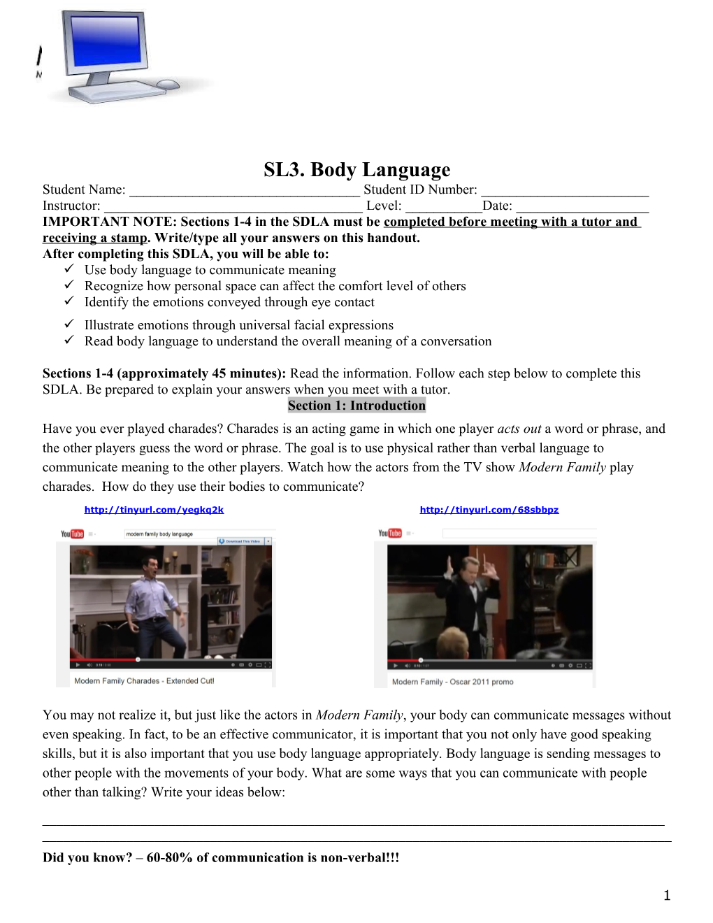 SL3. Body Language