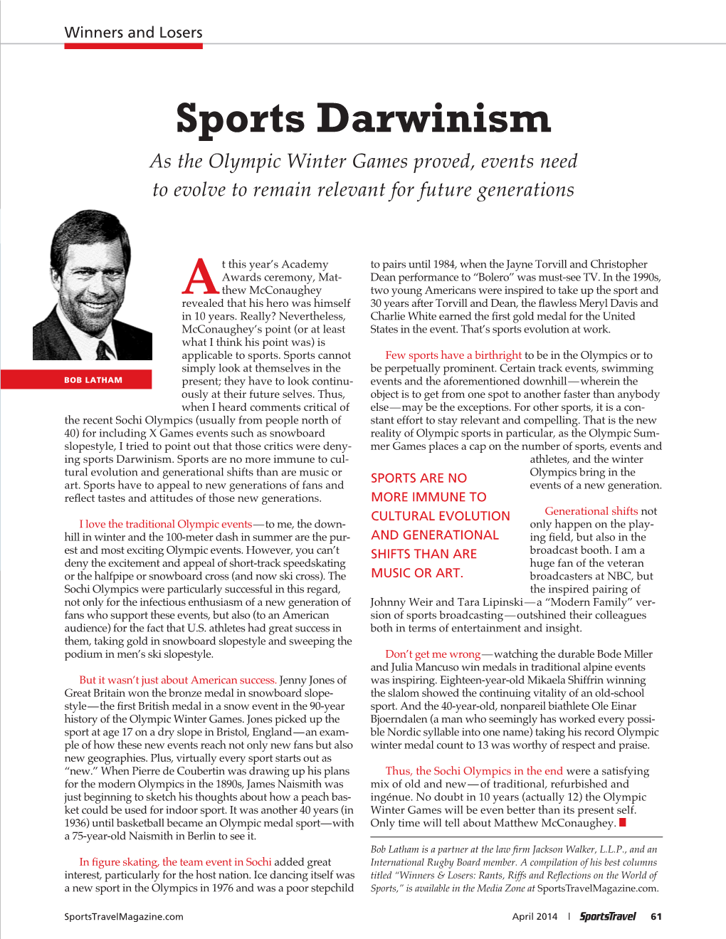 Sports Darwinism