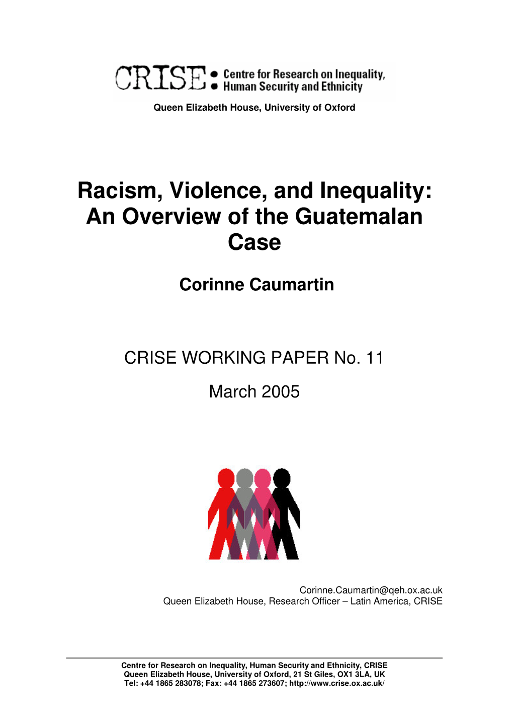 Racism, Violence, and Inequality: an Overview of the Guatemalan Case