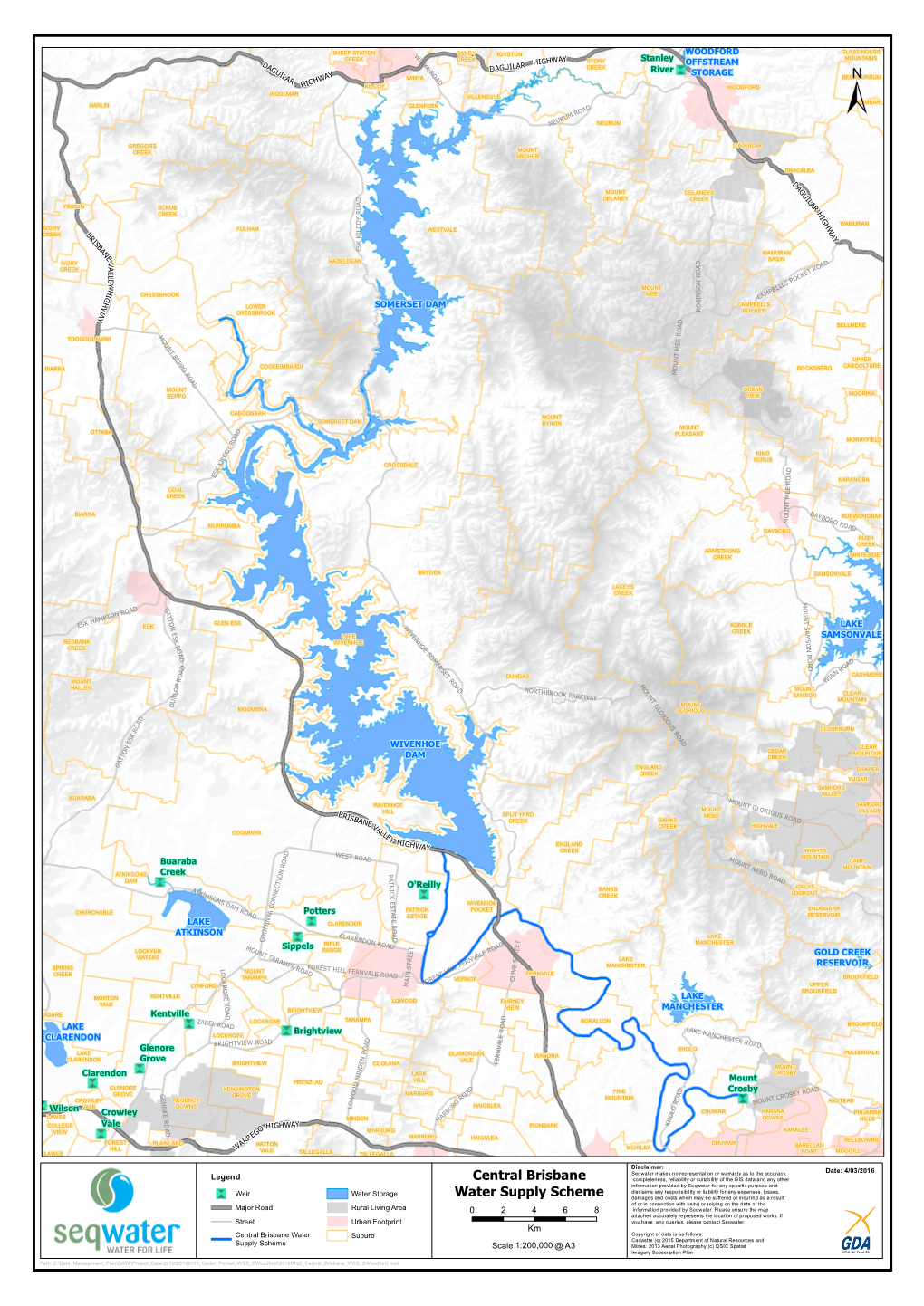 Central Brisbane Water Supply Scheme "\ Weir