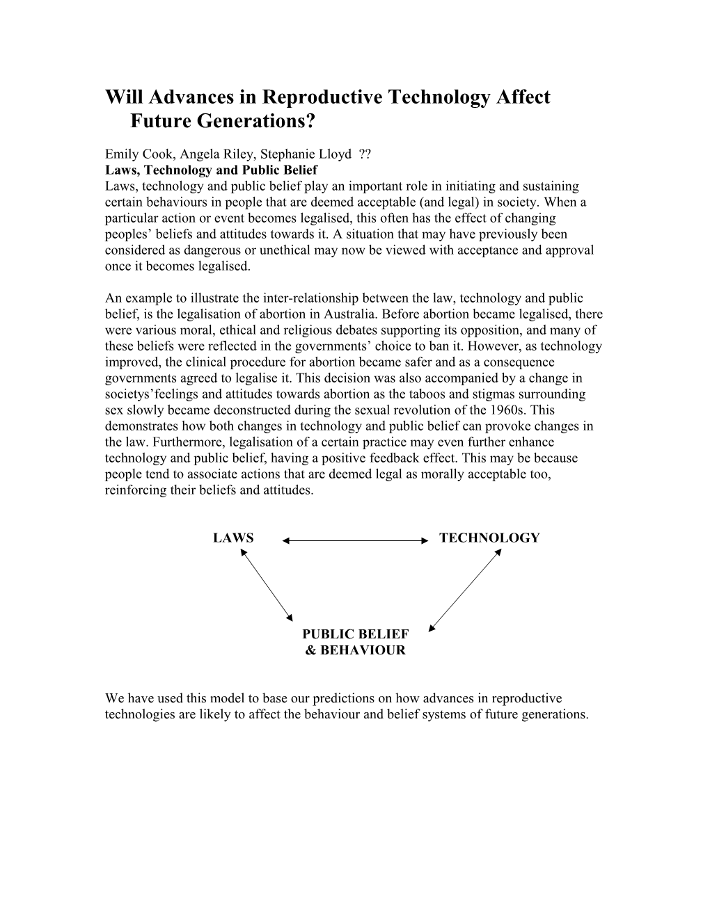 Will Advances In Reproductive Technology