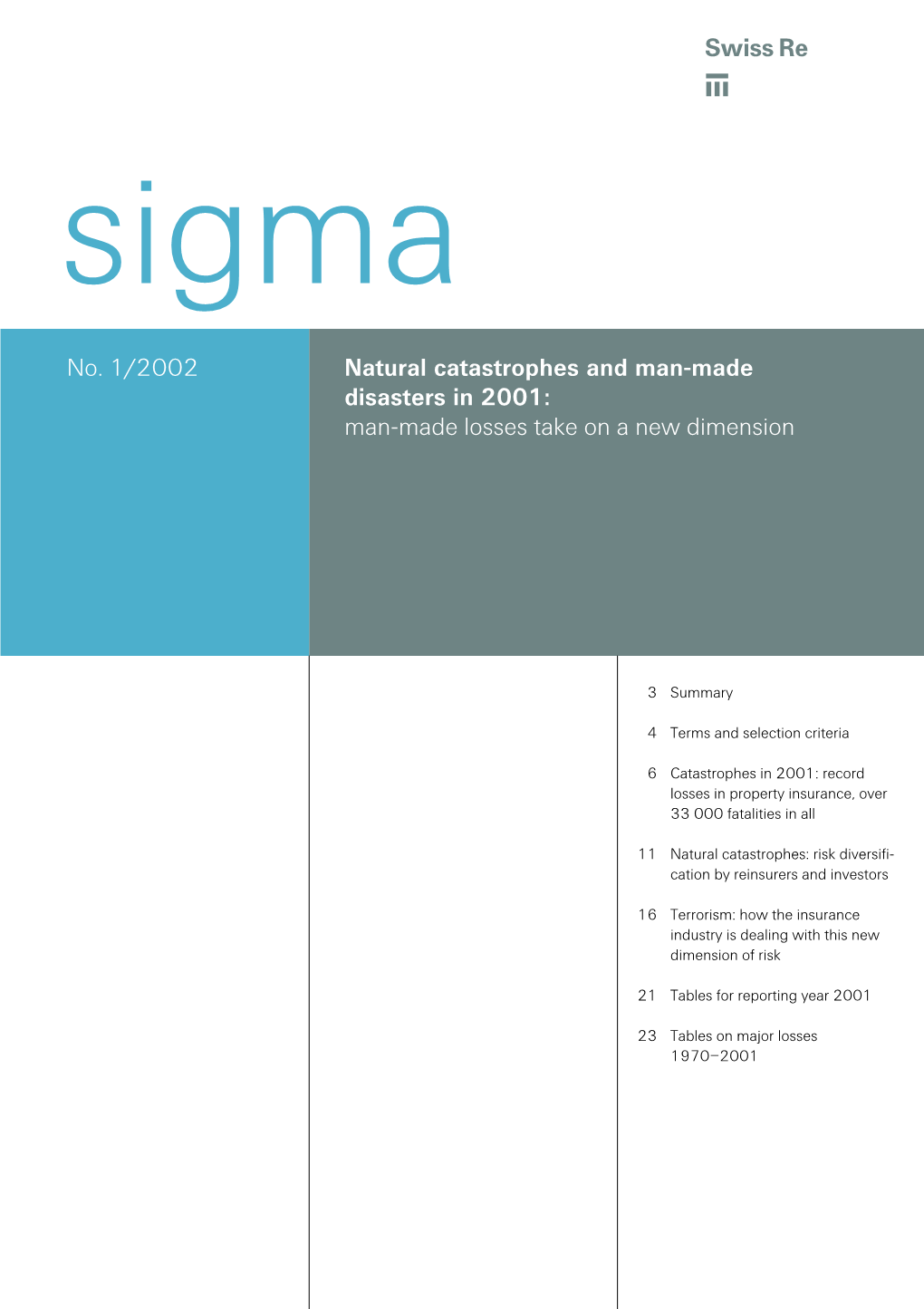 Sigma No. 1/2002» Is Indicated