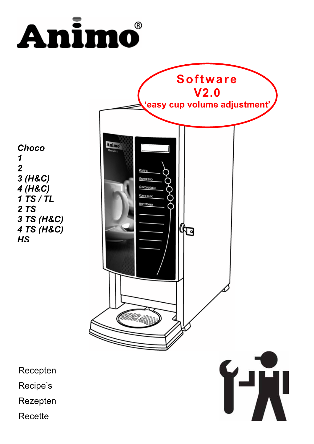 Software V2.0 ‘Easy Cup Volume Adjustment’