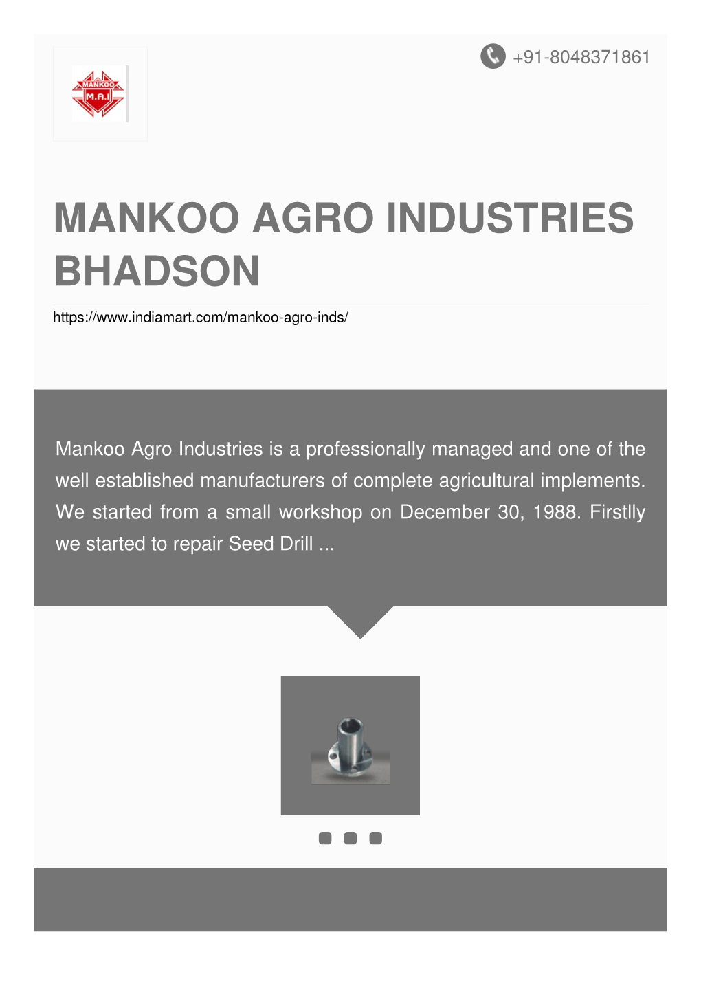 Mankoo Agro Industries Bhadson