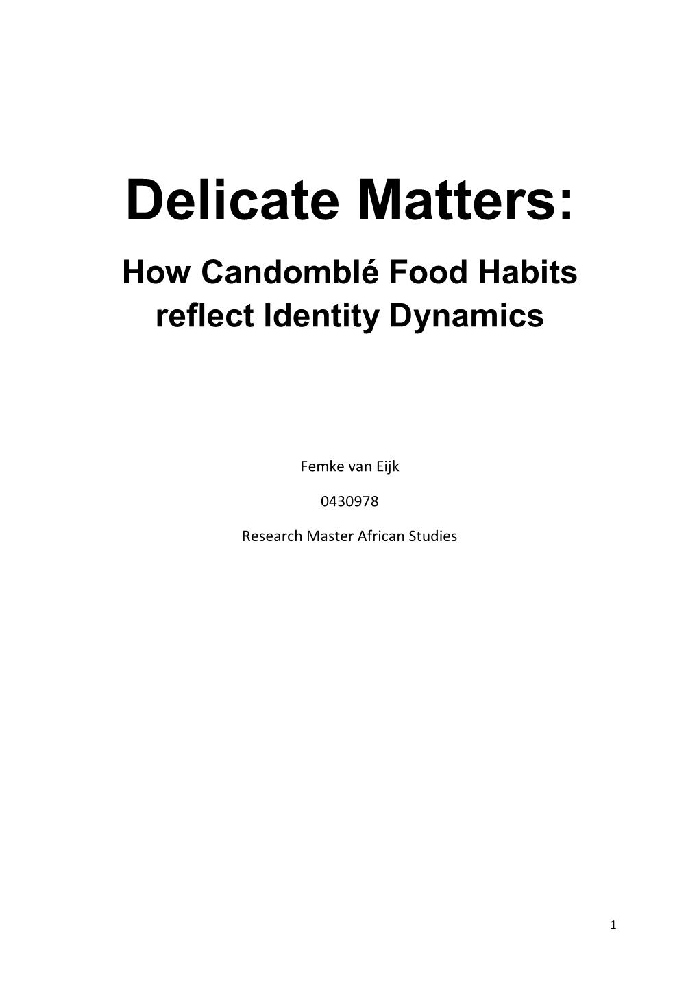 How Candomblé Food Habits Reflect Identity Dynamics