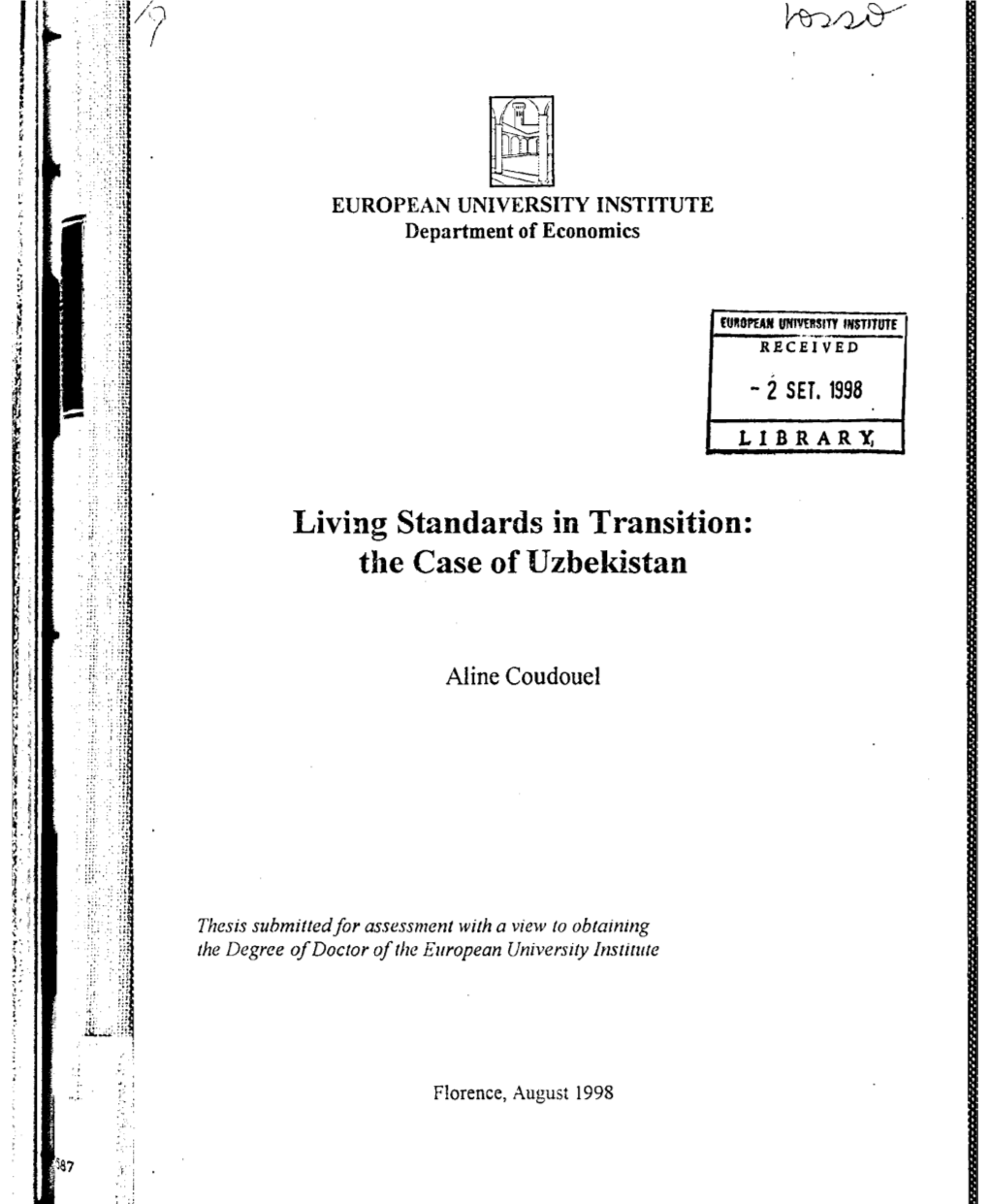 Living Standards Measurement in Uzbekistan