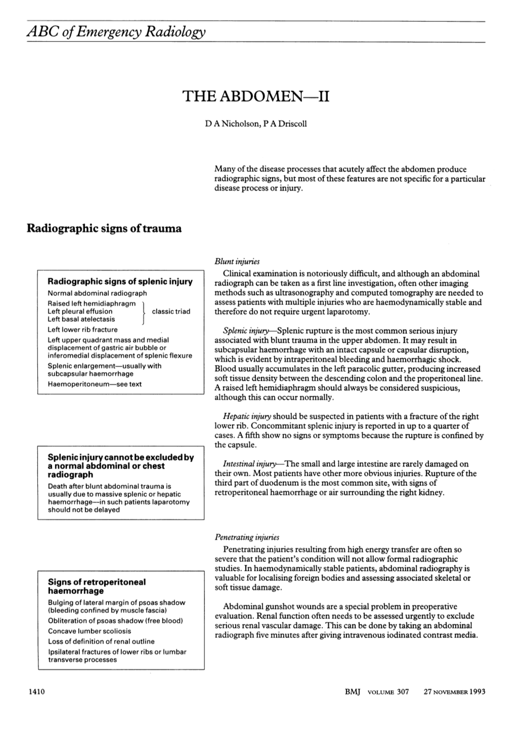 ABC Ofemergency Radiology the ABDOMEN-II