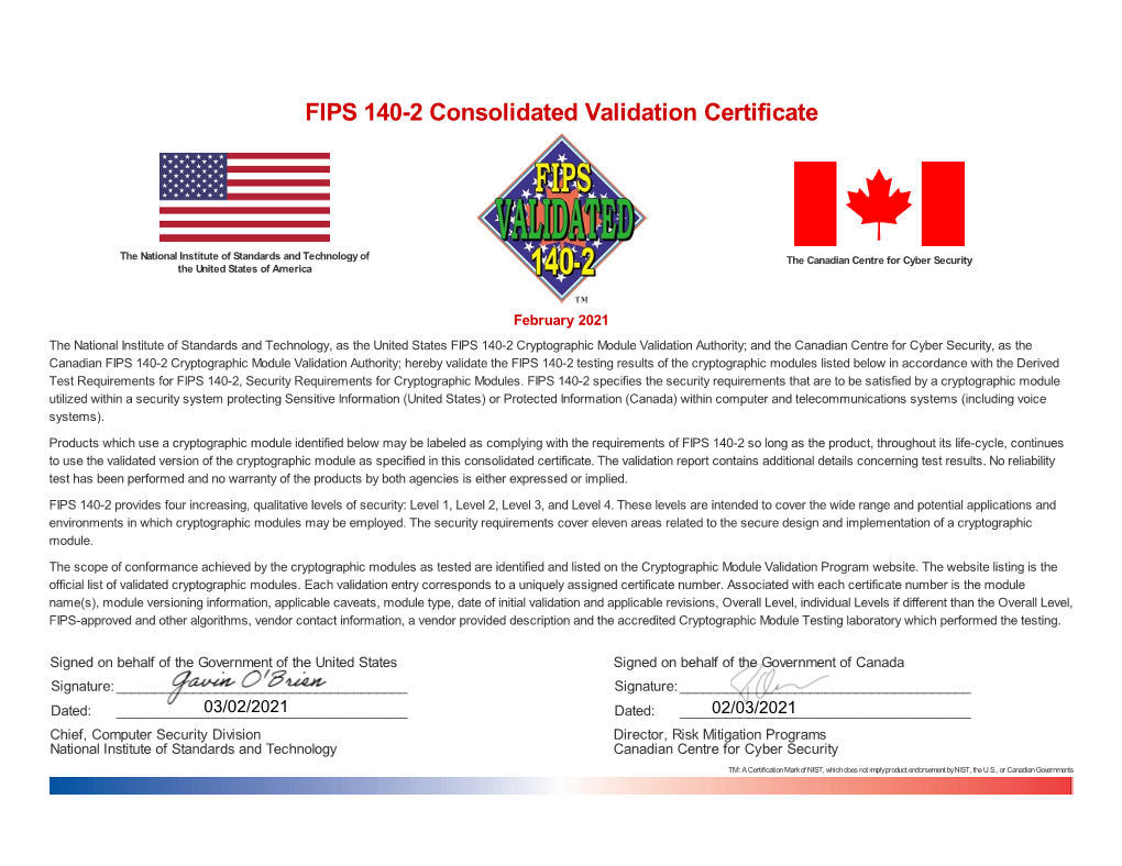 Consolidated Certificate
