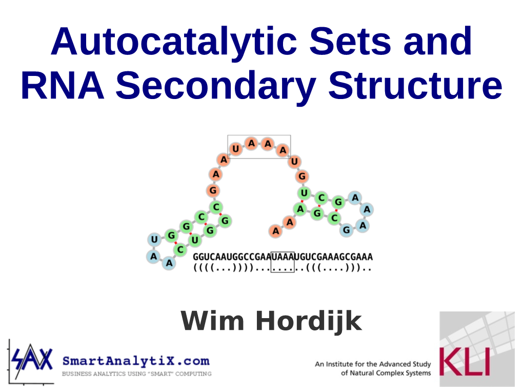 Autocatalytic Sets and RNA Secondary Structure