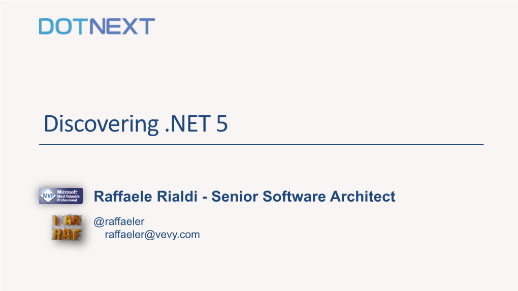 Discovering .NET 5