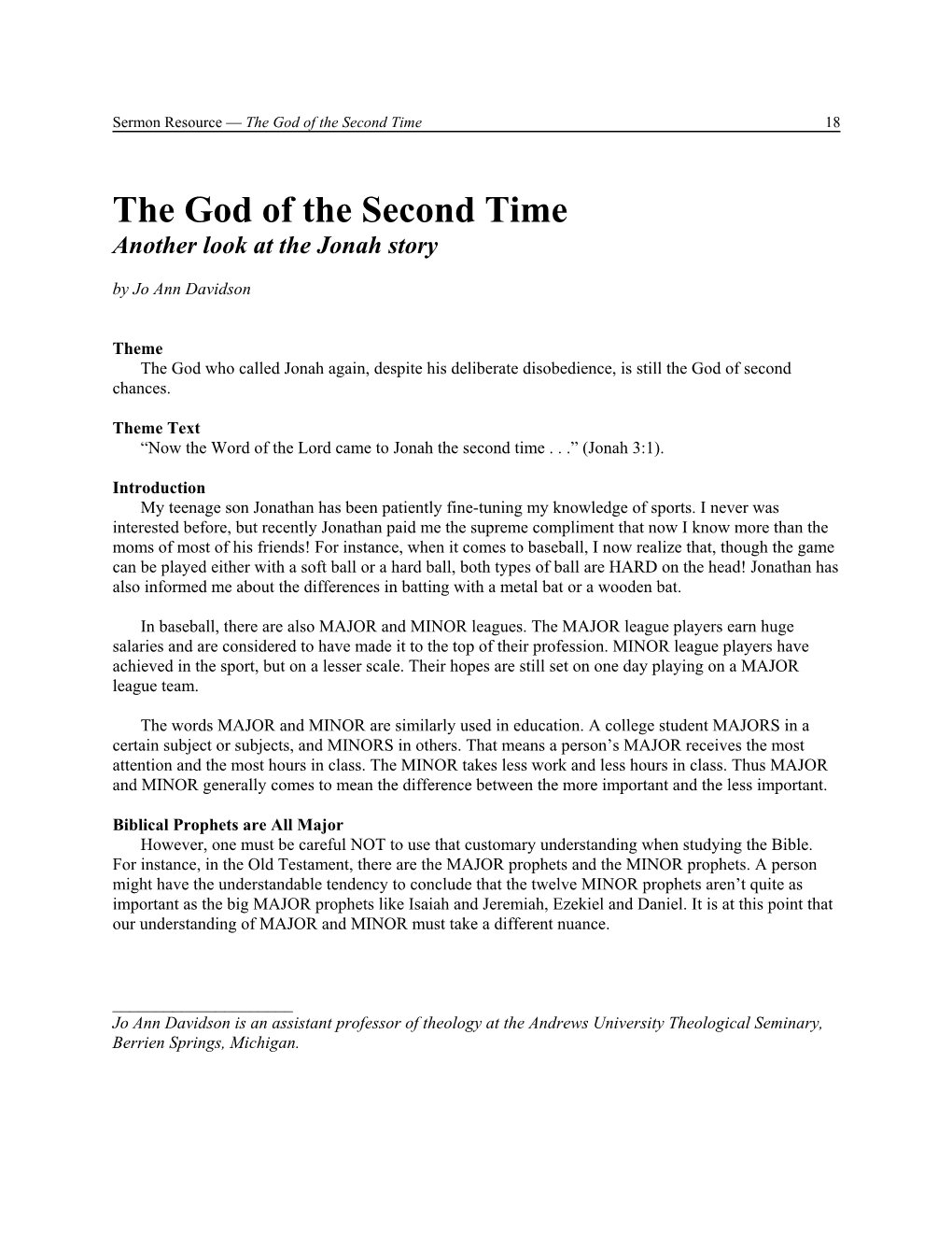 The God of the Second Time 18