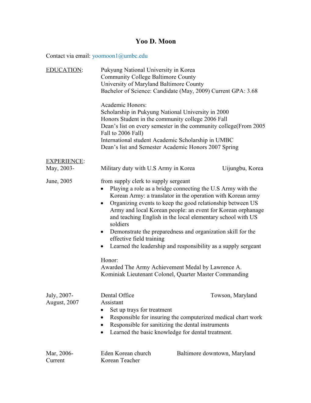 Fill-In-The-Blank Resume Form