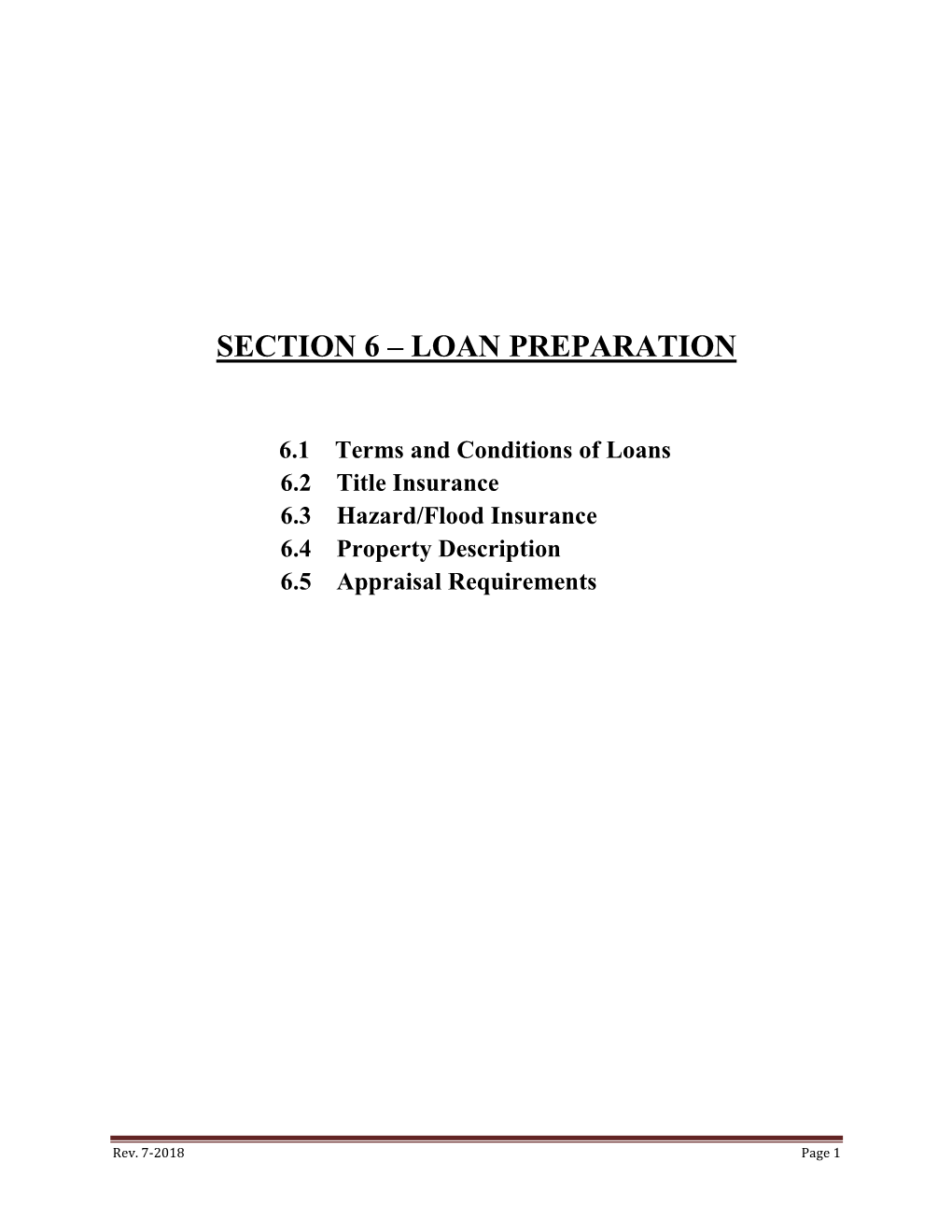 Loan Preparation