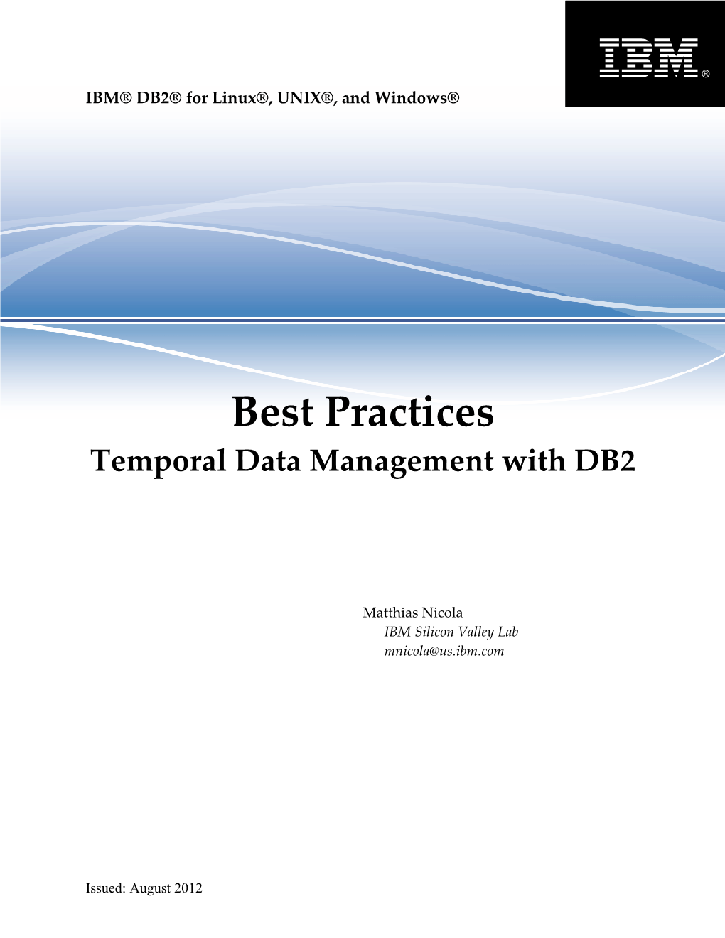 Temporal Data Management with DB2