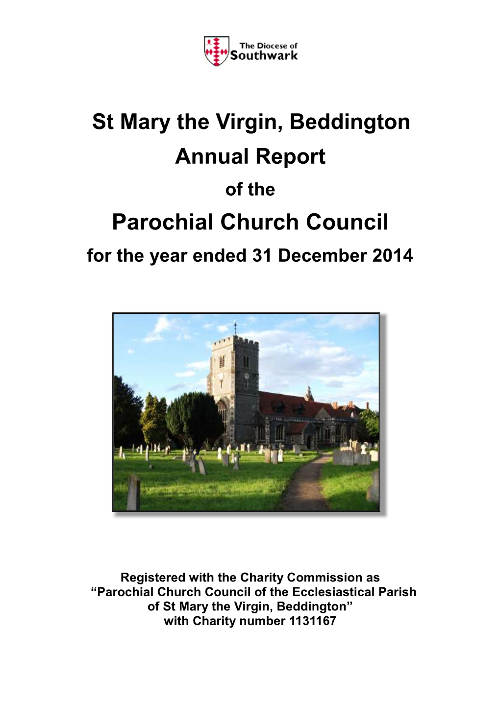 Parochial Church Council for the Year Ended 31 December 2014