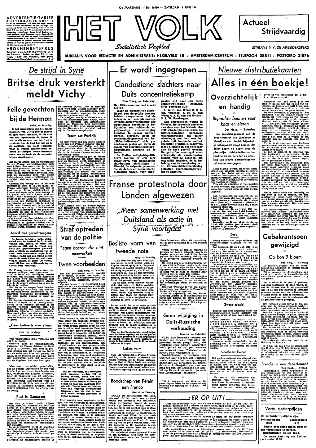 Het Volk : Dagblad Voor De Arbeiderspartĳ