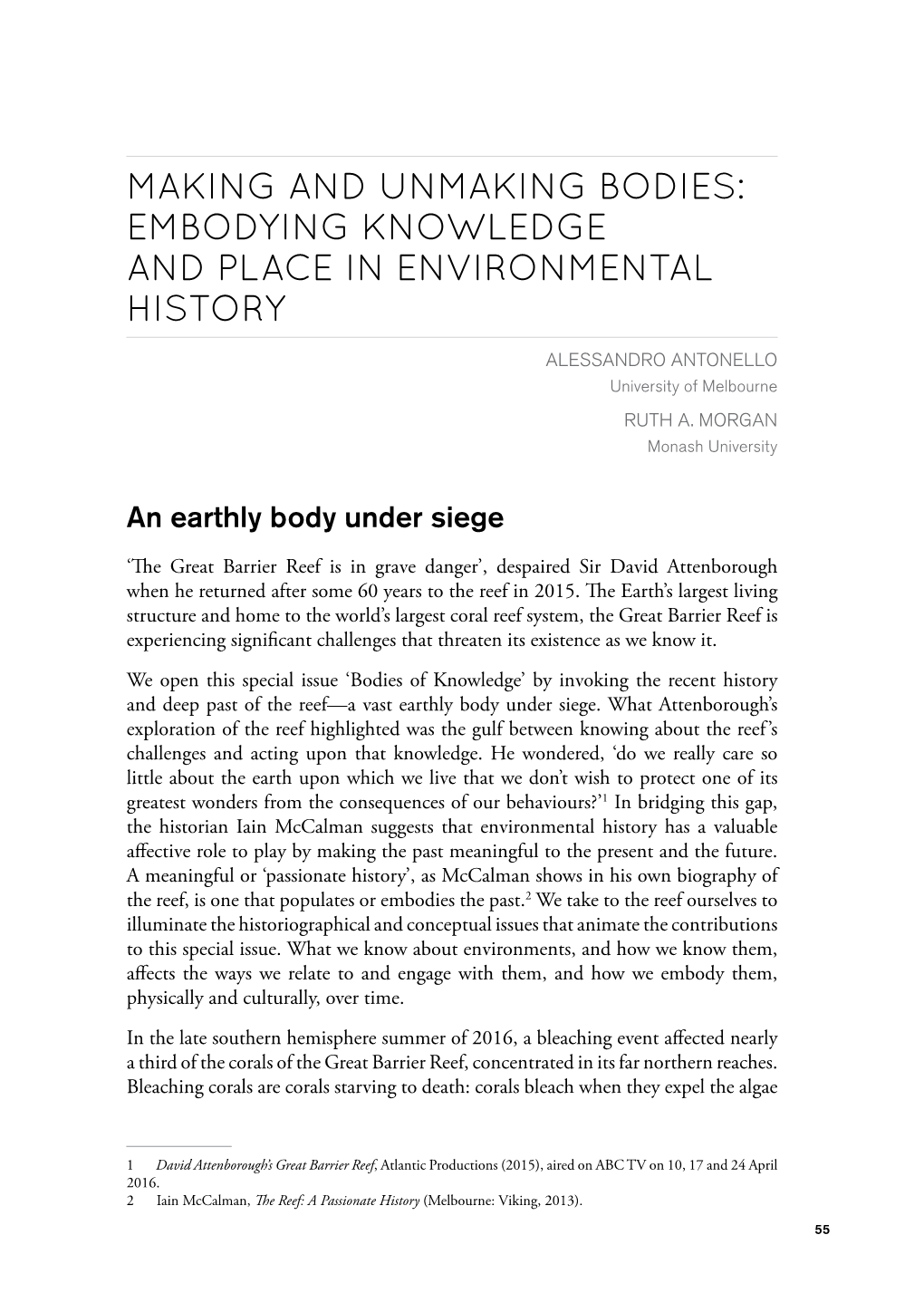 Embodying Knowledge and Place in Environmental History