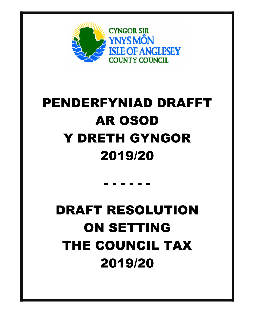 Draft Resolution on Setting the Council Tax 2019/20