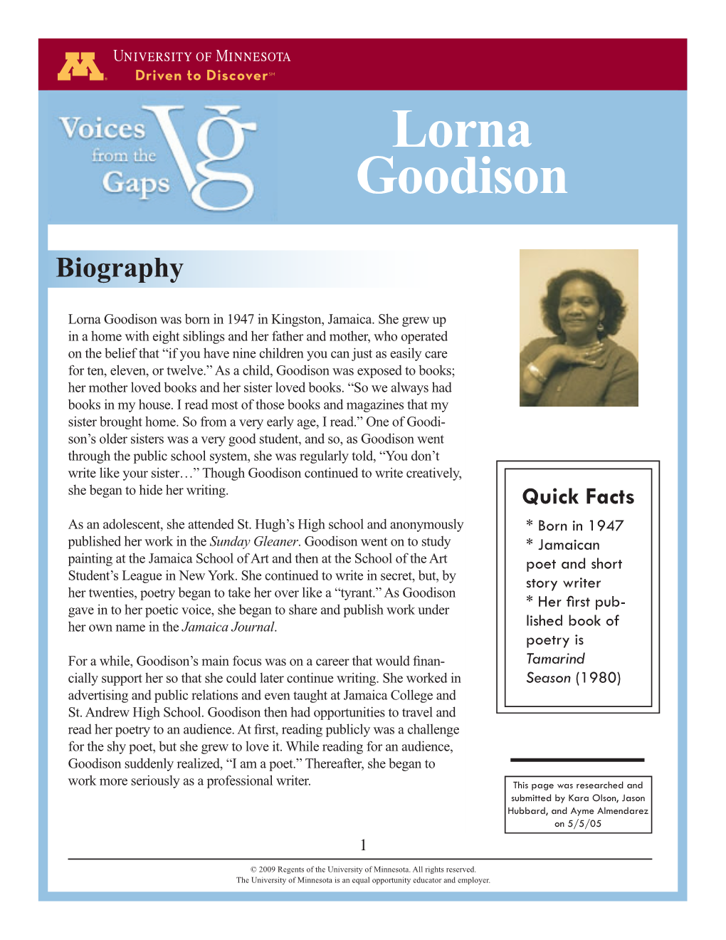 Lorna Goodison