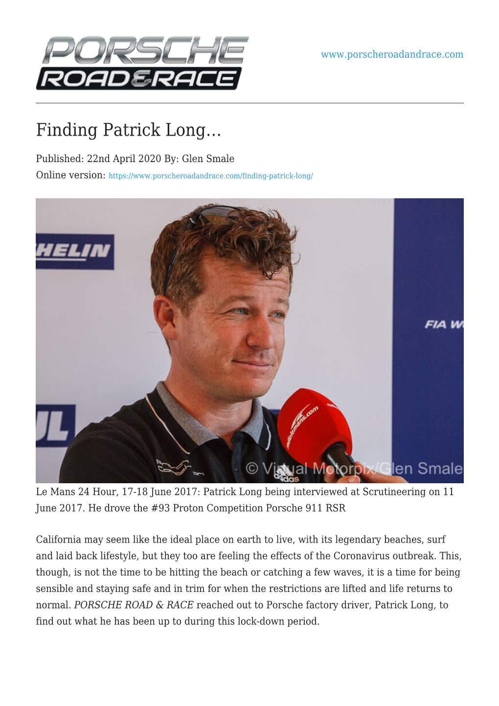 Finding Patrick Long…