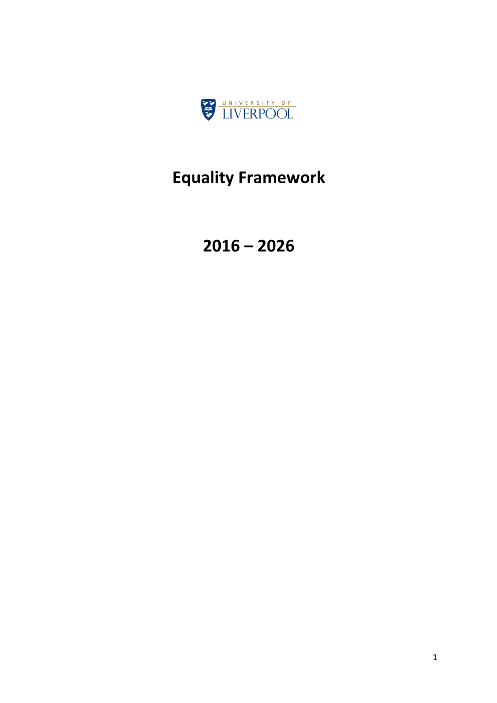 Equality Framework 2016-2026