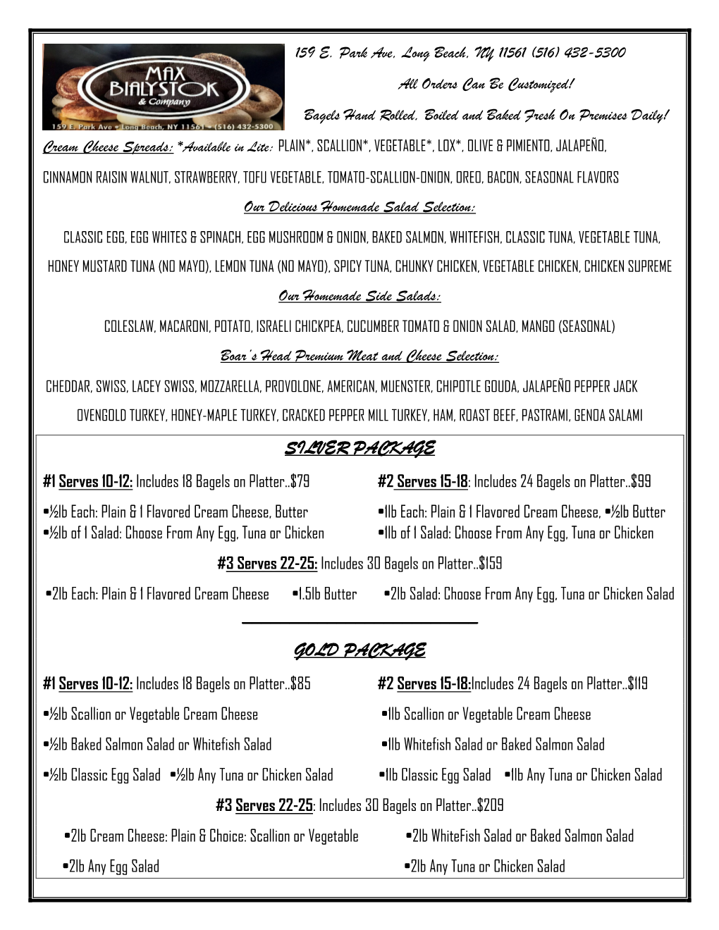 Menu Prices Subject to Change