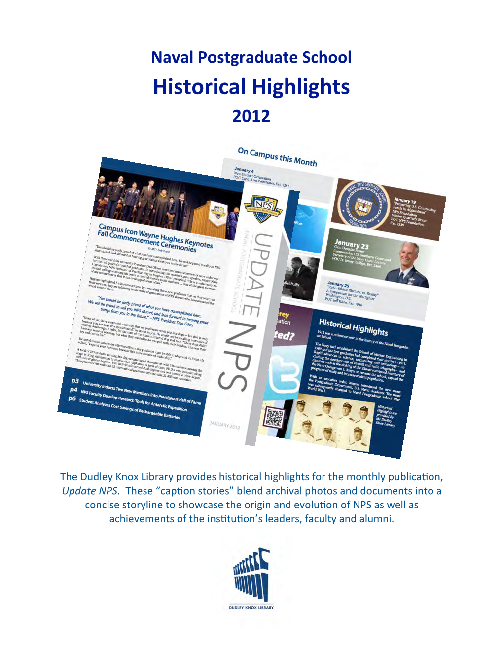 Naval Postgraduate School Historical Highlights 2012