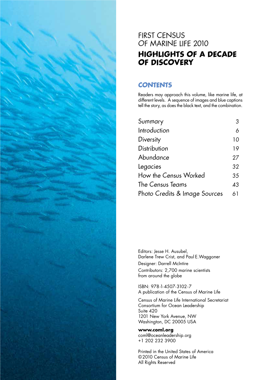 First Census of Marine Life 2010 Highlights of a Decade