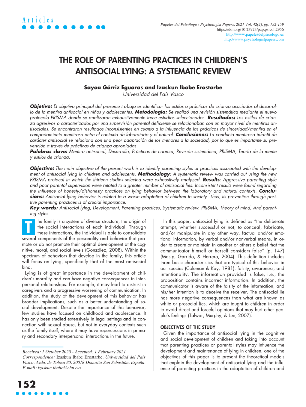 The Role of Parenting Practices in Children's Antisocial Lying: A