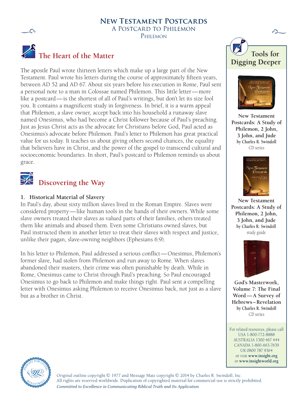 New Testament Postcards a Postcard to Philemon J Philemon I