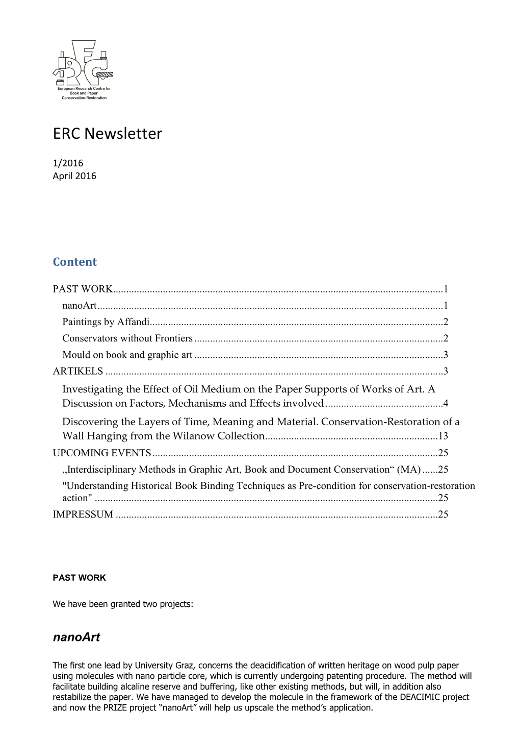 ERC Newsletter