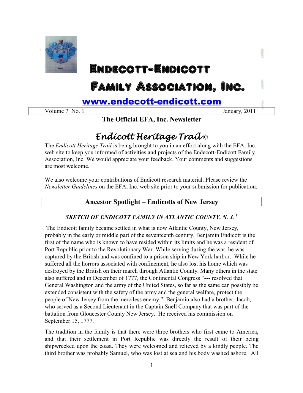 Endecott-Endicott Family Association, Inc