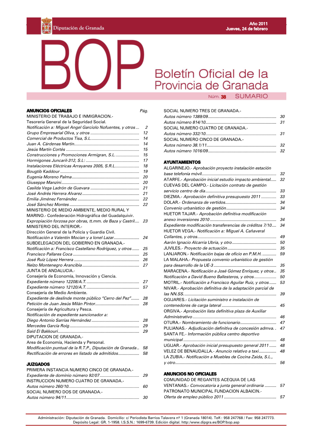 BOP 38, Jueves 24 De Febrero.Qxd